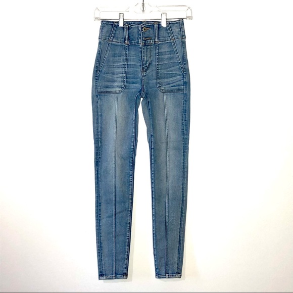 American Eagle Outfitters Denim - ⭐️ AEO Super Hi-Rise Jegging Paperbag Light Wash Jeans Size:0